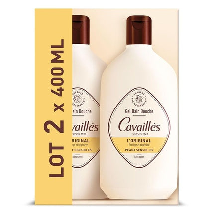 Gel de duș Rogé Cavaillès L'Original, set 2 x 400ml, piele sensibilă
