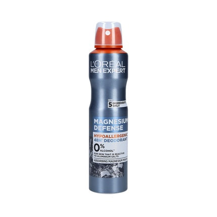 L'Oreal Paris Men Expert Deodorant Spray, Magnesium Oxide, 250ml