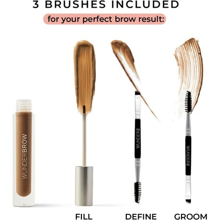 Gel de sprâncene WUNDERBROW Waterproof Eyebrow Gel Jet Black - Vegan și Cruelty-Free
