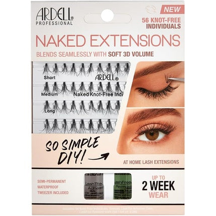 Kit extensii gene false Ardell Naked Extensions 3D Volume, 50g, negru