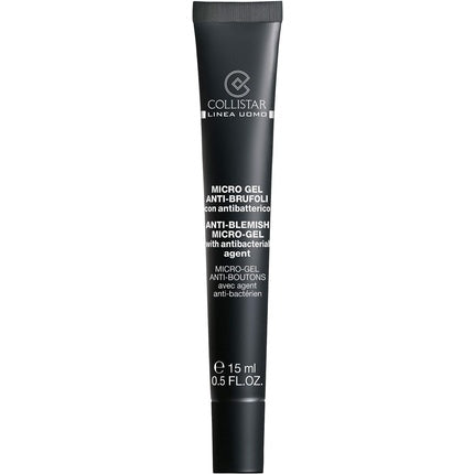 Gel de curățare facială Collistar, Linea Uomo, Anti-bufuri, 15 ml