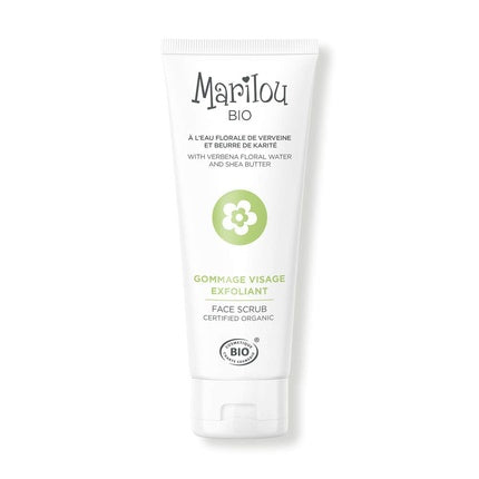 Pachet facial, Marilou Bio, Scrub și Purificare cu Semințe de Sesame și Unt de Shea, 75ml, Alb