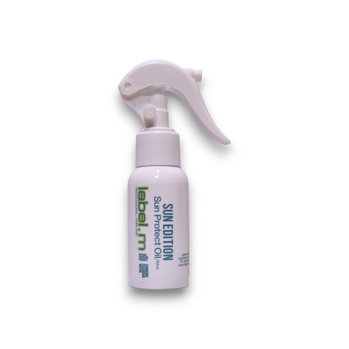 Set spray pentru păr Label.M Sun Edition + ulei de păr + șampon, cu filtru UV, 50 ml + 60 ml + 60 ml