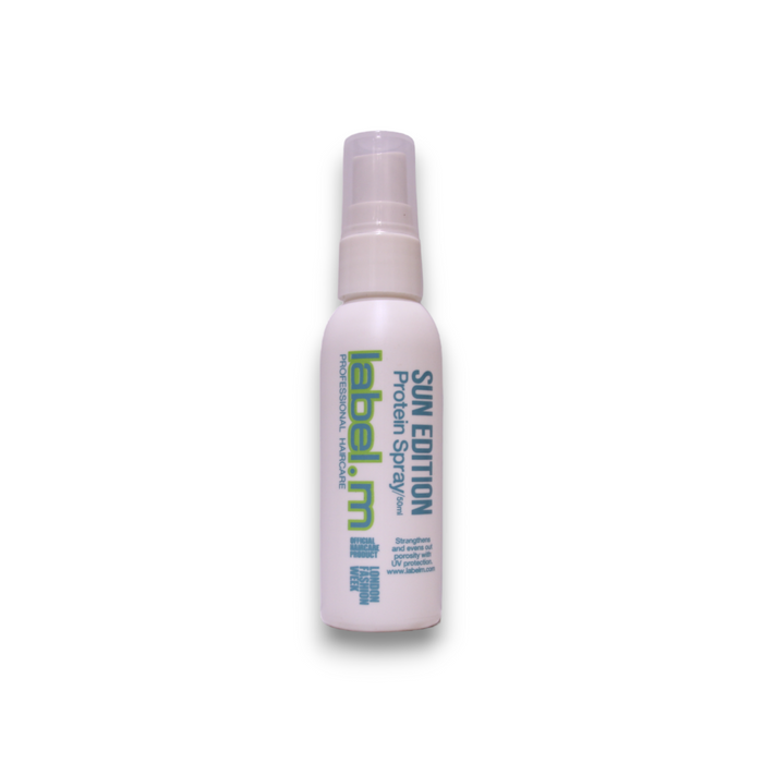 Set spray pentru păr Label.M Sun Edition + ulei de păr + șampon, cu filtru UV, 50 ml + 60 ml + 60 ml