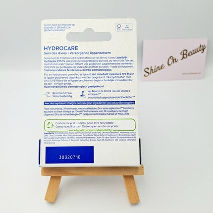 Balsam de buze Labello Hydro Care SPF 15, design nou, hidratare 24h