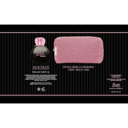 Set parfum femei, Monella Vagabonda, Black, 100ml + Etui roz