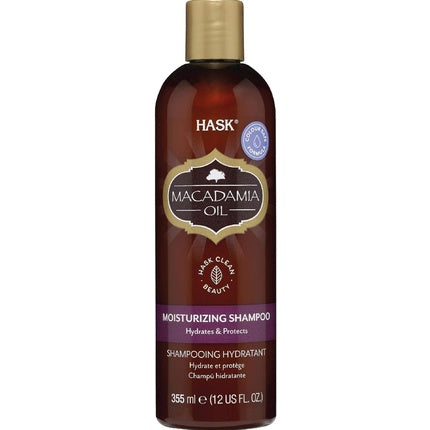 Șampon, Hask, ulei hidratant macadamia, 355 ml