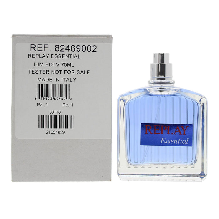 Apă de toaletă Replay Essential, pentru bărbați, 75 ml, tester