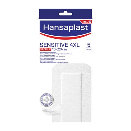 Hansaplast Sensitive 4XL, Sterile, 10x20 cm, 5 buc