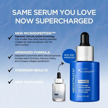 Serum facial Neostrata Skin Active Tri-Therapy Lifting Anti-Aging, 30 ml, albastru