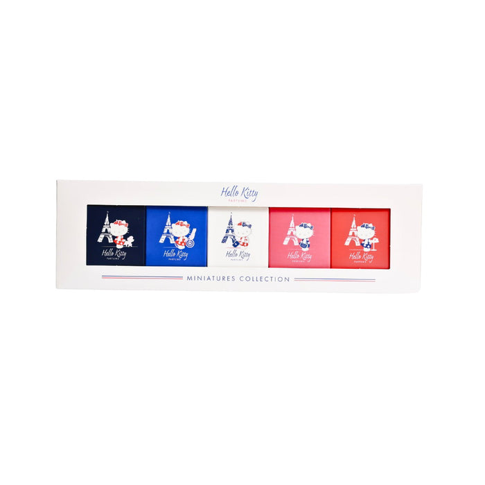 Set Hello Kitty Around Paris, ape de toaletă pentru fete, 5 miniaturi x 5 ml