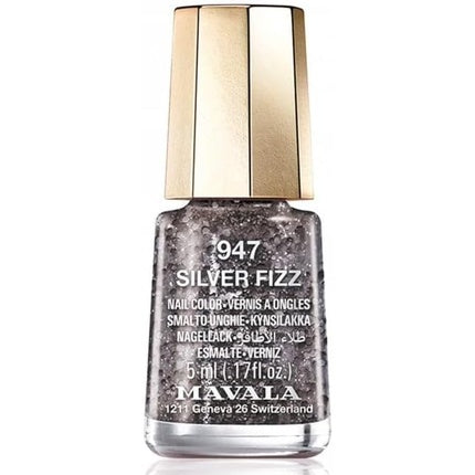 Mavala Fizzy Holiday 2023 - Lac de unghii mini argintiu cu sclipici 5ml