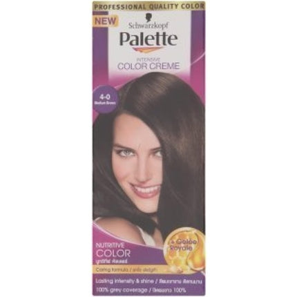 Vopsea de păr Schwarzkopf Palette Intensive, 100ml, Culoare Medium Brown, cu Keratină