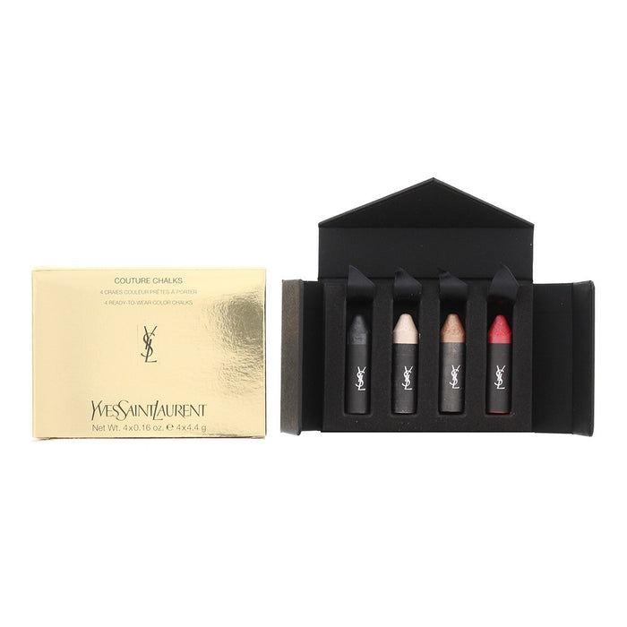 Set Yves Saint Laurent Couture Chalks, creioane 2-în-1 pentru conturul buzelor și fard de obraz, 4 nuanțe, 4 x 4,4 g