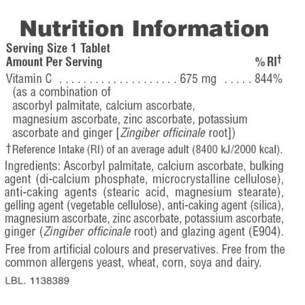 Tablete Nature's Plus Esterified Vitamin C cu acid ascorbic esterificat, 90 buc