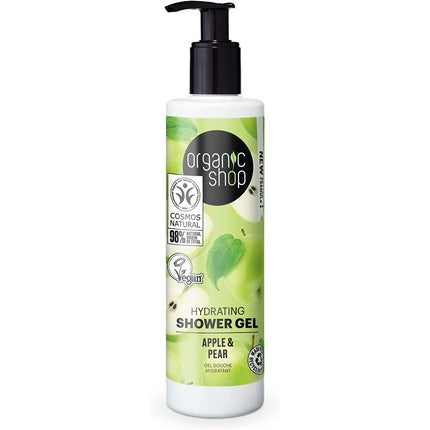 Gel de duș, Organic Shop, măr și pară, 280ml