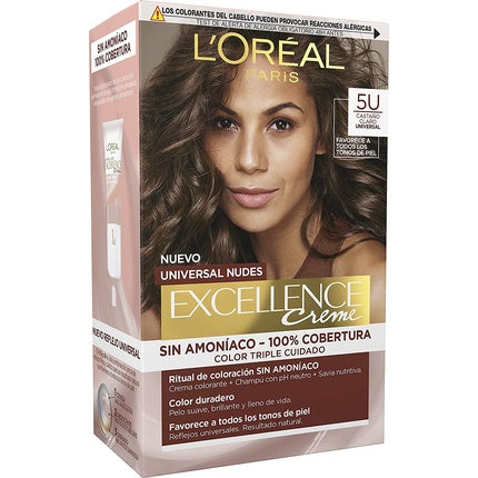 Vopsea de păr, L'Oréal Paris, Excellence Creme, șaten deschis