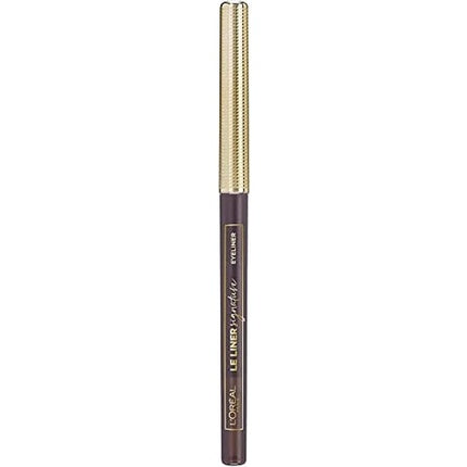 L'Oréal Paris Le Liner Signature 05 Brown Silk, Eyeliner Pen cu vârf precis și rezistent la apă