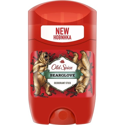 Old Spice Bearglove Deodorant Solid Stick pentru Bărbați, Roșu, 50ml