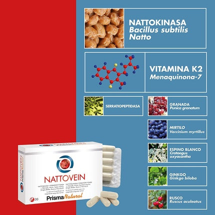 Supliment alimentar, Prisma Natural, Nattovein, capsule, alb