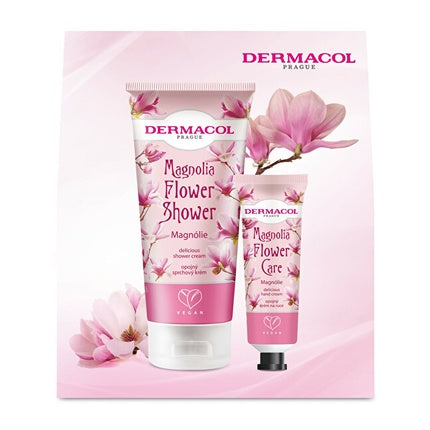 Set Cadou Dermacol Magnolia, Îngrijire Corp, Culoare Roz, Arome Magnolie