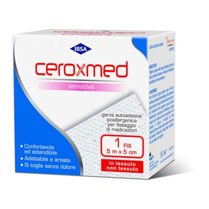 Bandaj autoadeziv Ceroxmed Sensitive, 5m x 5cm, alb