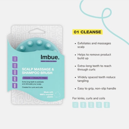 Perie Masaj Scalp Imbue, Silicon Moale, Verde