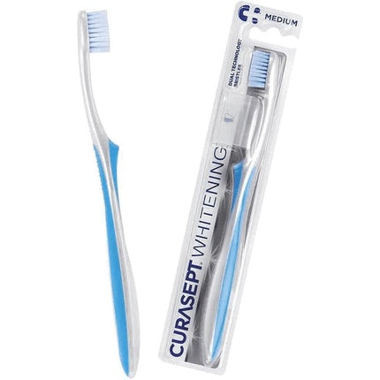 Periuță de dinți Curasept Whitening, albastru, medium