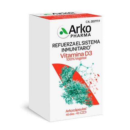 Arkopharma Arkocapsule Vitamina D3, 45 Capsule, 100% Vegetal