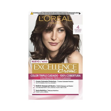 Vopsea de păr, L'Oréal Paris, Excellence Creme, protecție triplă