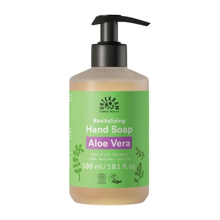 Săpun lichid revitalizant cu Aloe Vera de la Urtekram, 300ml, transparent, dozator negru