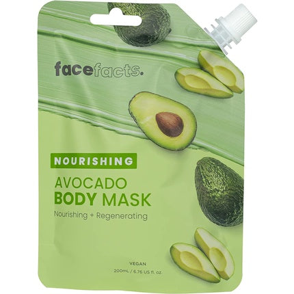 Mască pentru corp, Face Facts, avocado, 210g