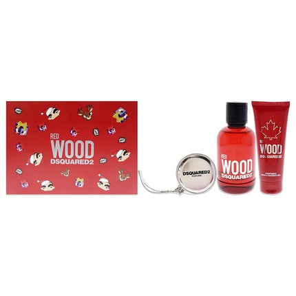 Set cadou parfum, Dsquared2, Red Wood, 100ml