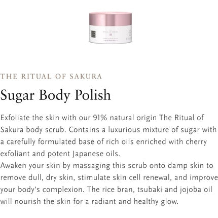 Exfoliant corp Rituals Sakura, roz, 250g