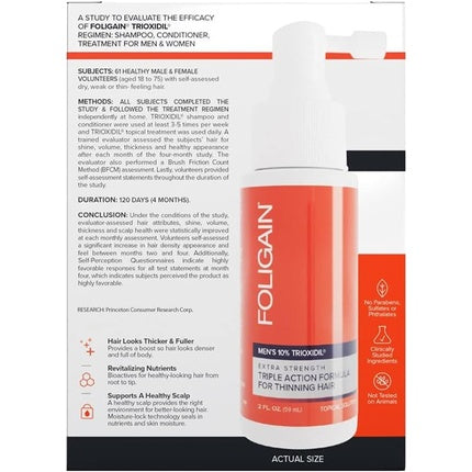 Tratament cădere păr, Foligain, 10% Trioxidil, 59ml, alb