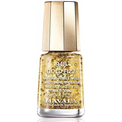 Lac de unghii Mavala Gold Fizz 5ml, auriu cu glitter