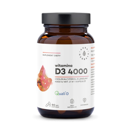 Supliment dietetic Aura Herbals Vitamina D3 4000 IU 90 capsule