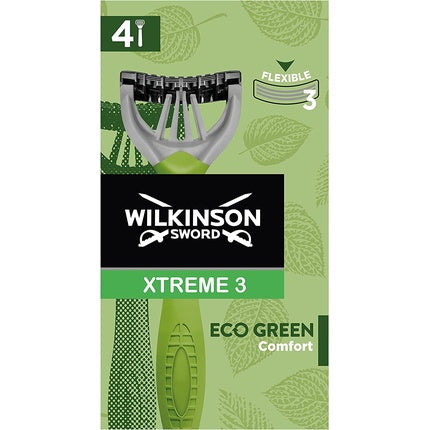 Aparat de ras de unica folosinta, Wilkinson Sword Xtreme 3 Eco Green, pachet 4 bucati