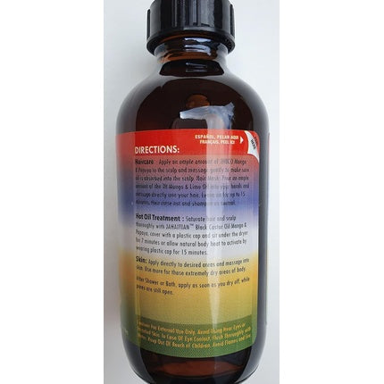 Ulei de corp Jahaitian Mango Papaya Black Castor Oil, 233 g, sticlă maro