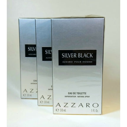 Parfum Azzaro Silver Black Eau de Toilette 30ml, argintiu