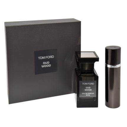 Set Parfum Tom Ford Oud Wood, 50ml și 10ml, Negru