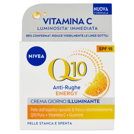 Crema de zi Nivea Q10 Anti-Rid Energy Illuminating SPF 15, 50 ml