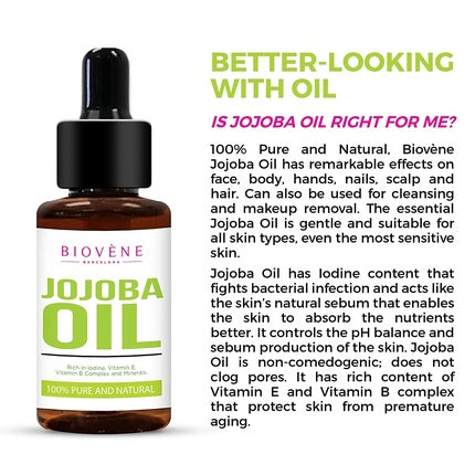 Ulei de corp Biovene Jojoba 30ml 100% pur