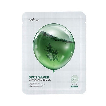 Mască Față, Isntree, Spot Saver Mugwort Gauze Mask, Culoare verde