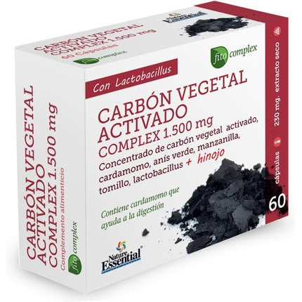 Supliment alimentar, Nature Essential, Complex cărbune activ, 60 capsule