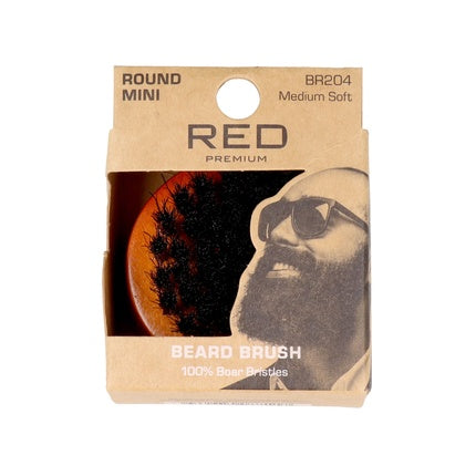 Perie Barba Rotundă Mini, Red Kiss, BR204, Păr de Mistreț, Culoare Neagră