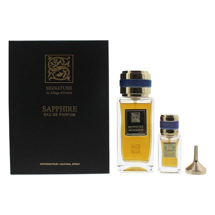 Set Cadou Parfum, Signature Sillage D'Orient Sapphire, pentru bărbați, 100ml+15ml