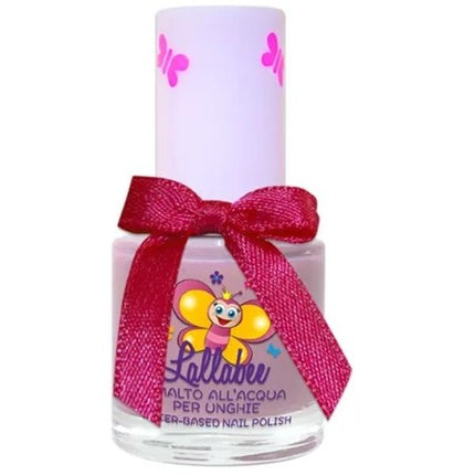 Lallabee Water-Based Nail Enamel Cotton Candy, Roz, 10 ml, Cu fundiță roșie