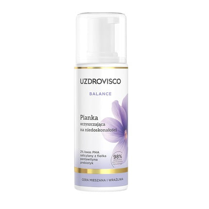 Spumă de curățare Uzdrowisko Balance pentru ten mixt și sensibil, 150ml