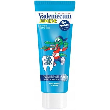 Pastă de dinți pentru copii, Vademecum Junior 6+, mentol, 75ml